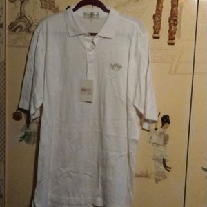 White polo collar shirt